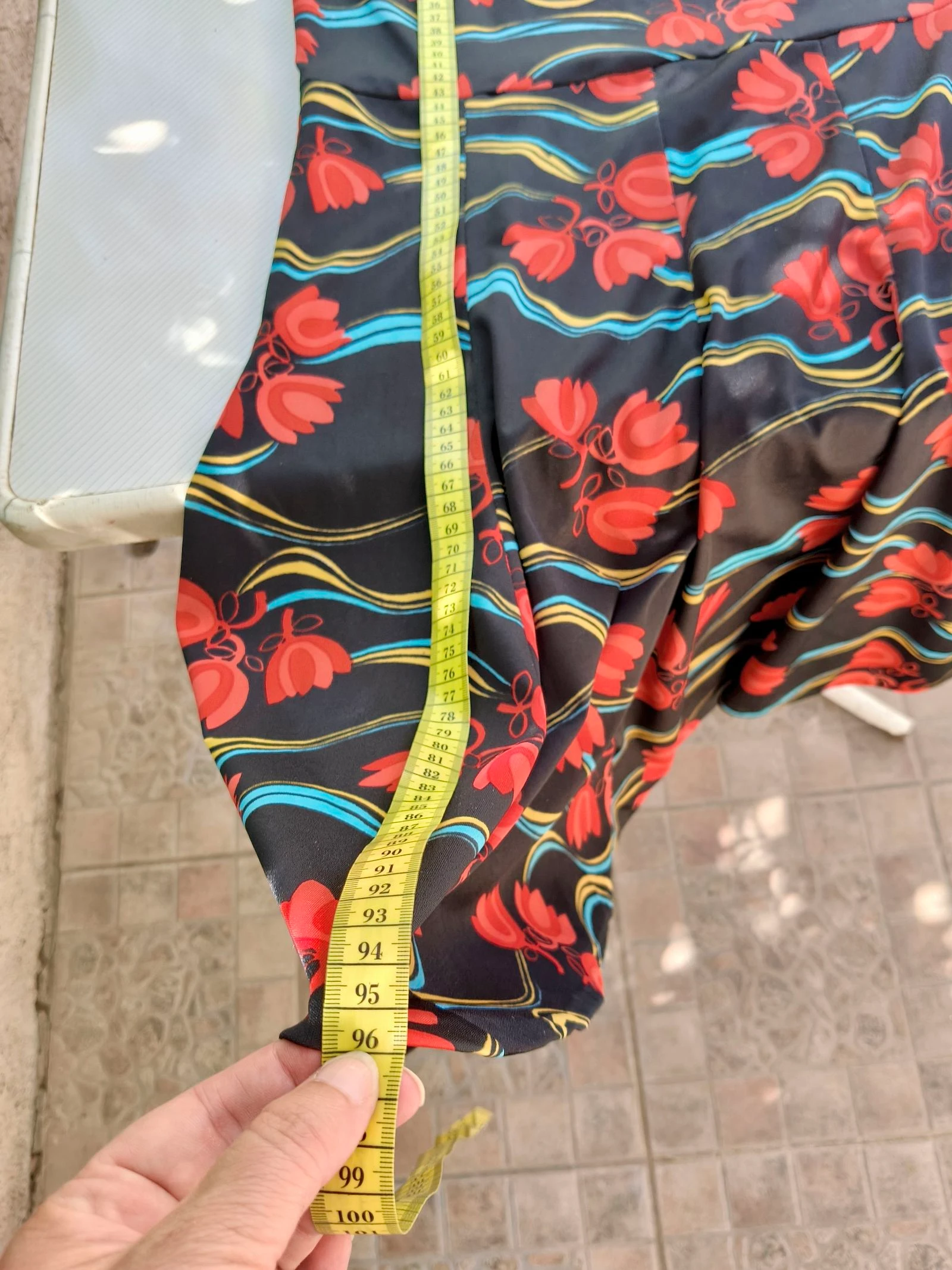 Vintage Bloemenjurk met Strik Burca Maat 42 – photo 14